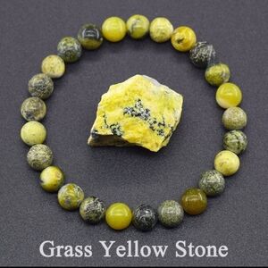 Grass Yellow Stone Stretchy bracelet
